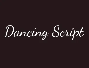 Dancing Script Family font