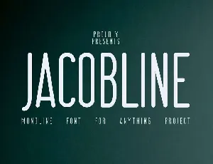 Jacobline font