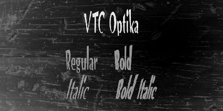 VTC Optika font