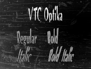 VTC Optika font