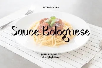 Sauce Bolognese Demo font