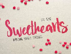 Sweat Hearts BV font