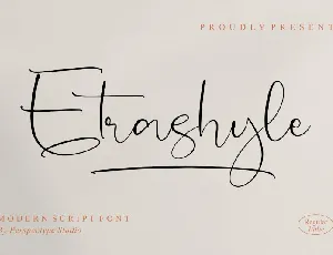 Etrashyle font