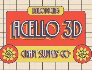 Acello 3D font