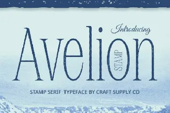 Avelion Stamp font