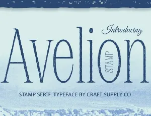 Avelion Stamp font