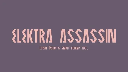 ELEKTRA ASSASSIN Free font