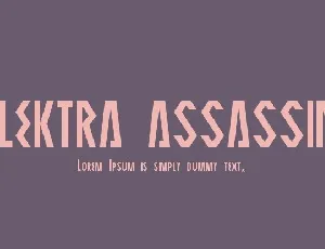 ELEKTRA ASSASSIN Free font