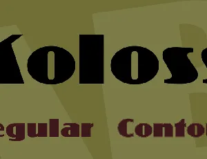 Koloss font