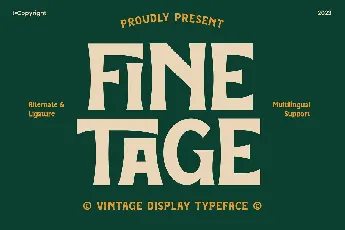 Finetage font