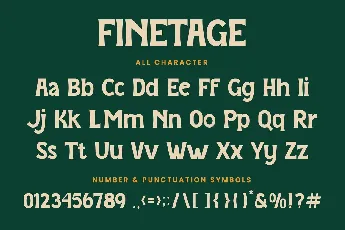 Finetage font