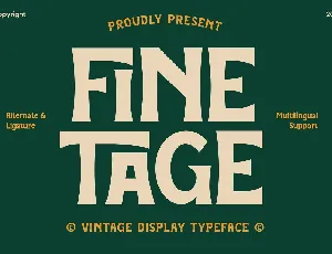 Finetage font