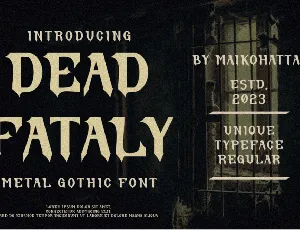 DEAD FATALY font