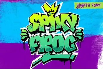 Spiky Frog Graffiti font