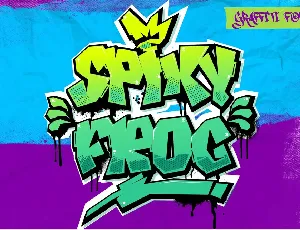 Spiky Frog Graffiti font