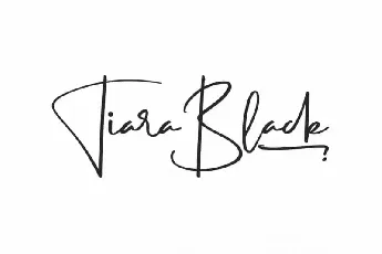 Tiara Black Calligraphy font