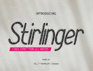 Stirlinger Sans Serif font