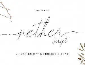 Nether Handwritten Free font