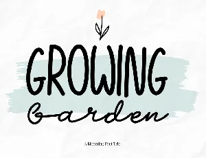 Growing Garden font