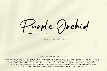 Purple Orchid Personal Use font