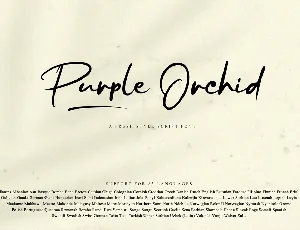 Purple Orchid Personal Use font