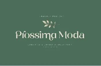 Prossima Moda font