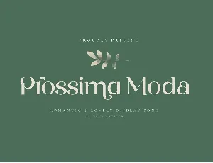 Prossima Moda font