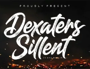 Dexaters Sillent Brush font