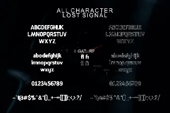 Lost Signal font