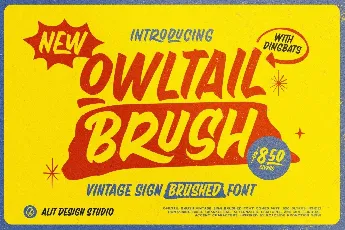 Owltail Brush font