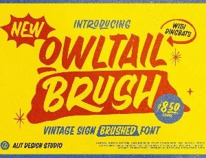 Owltail Brush font