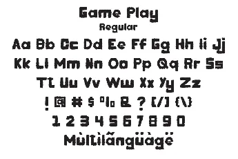 Game Play Demo font