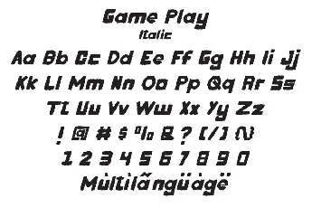 Game Play Demo font