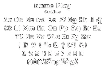 Game Play Demo font