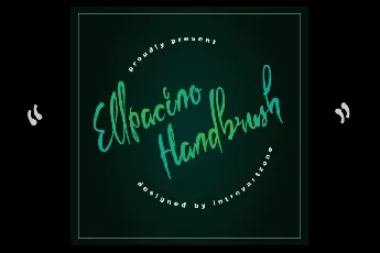 Ellpacino Handbrush font