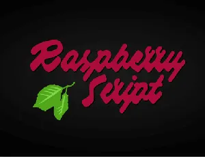 Raspberry Script font