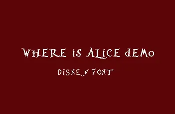 Where is Alice demo font