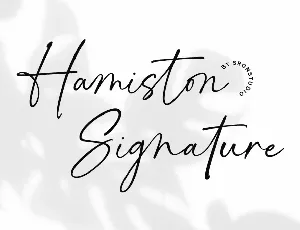 Hamiston Signature font