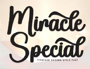 Miracle Spesial Script font