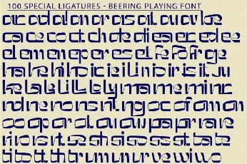 Beering Playing font