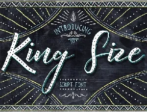 King Size Script Free font