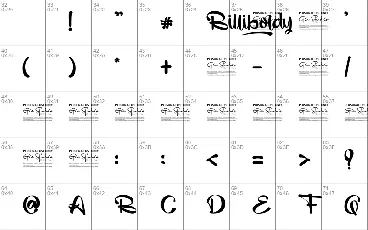 Billiboldy Personal Use Only font