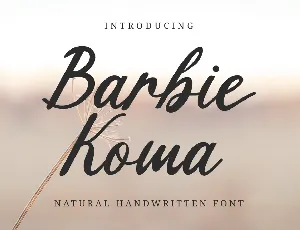Barbie Koma font