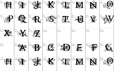 Flowers Initials font