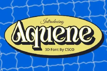 Aquene 3D font