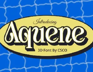 Aquene 3D font