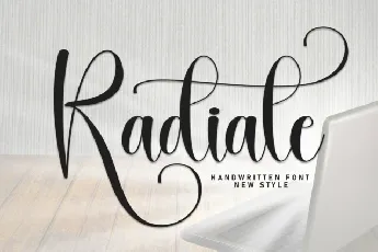 Radiate Calligraphy font