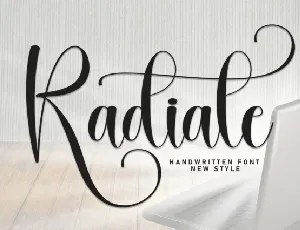 Radiate Calligraphy font