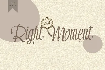 Right Moment Personal use ONLY font