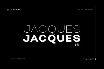 Jacques Pro font